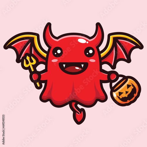 Devil ghosts join in celebrating Halloween