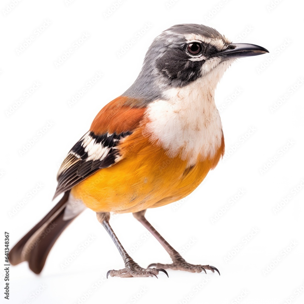 Obraz premium Western spindalis bird isolated on white background.