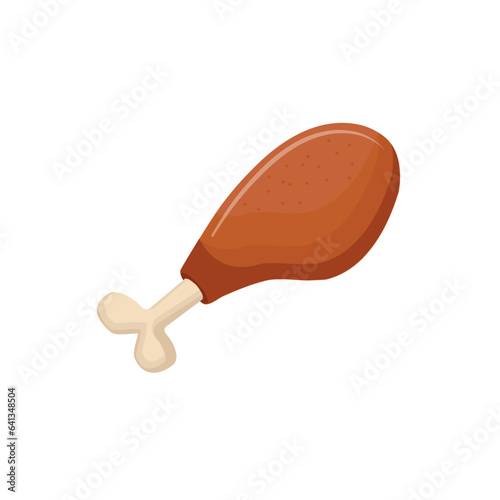 delicious chicken thigh icon,vector