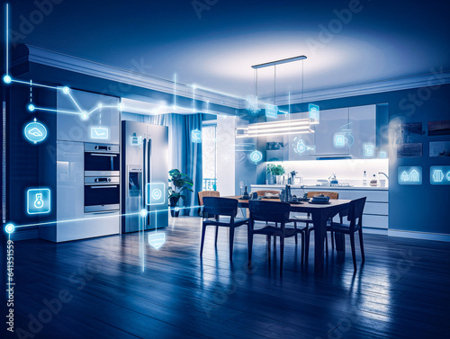 Virtual reality with AI assistant for smart kitchen