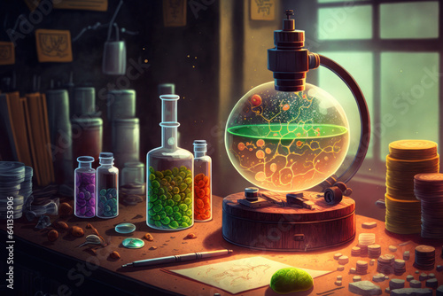 Abstract chemistry science lab 