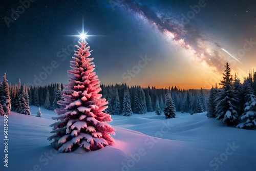 christmas tree with snow © Shakeel,s Graphics