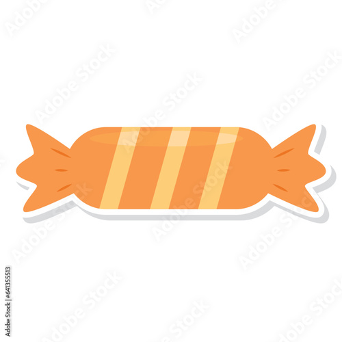 Isolated sticker of a candy icon Vector