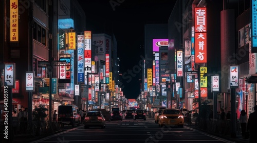 Neon Nights in Shinjuku, Japan: Exploring Downtown under Neon Lights, generative AI