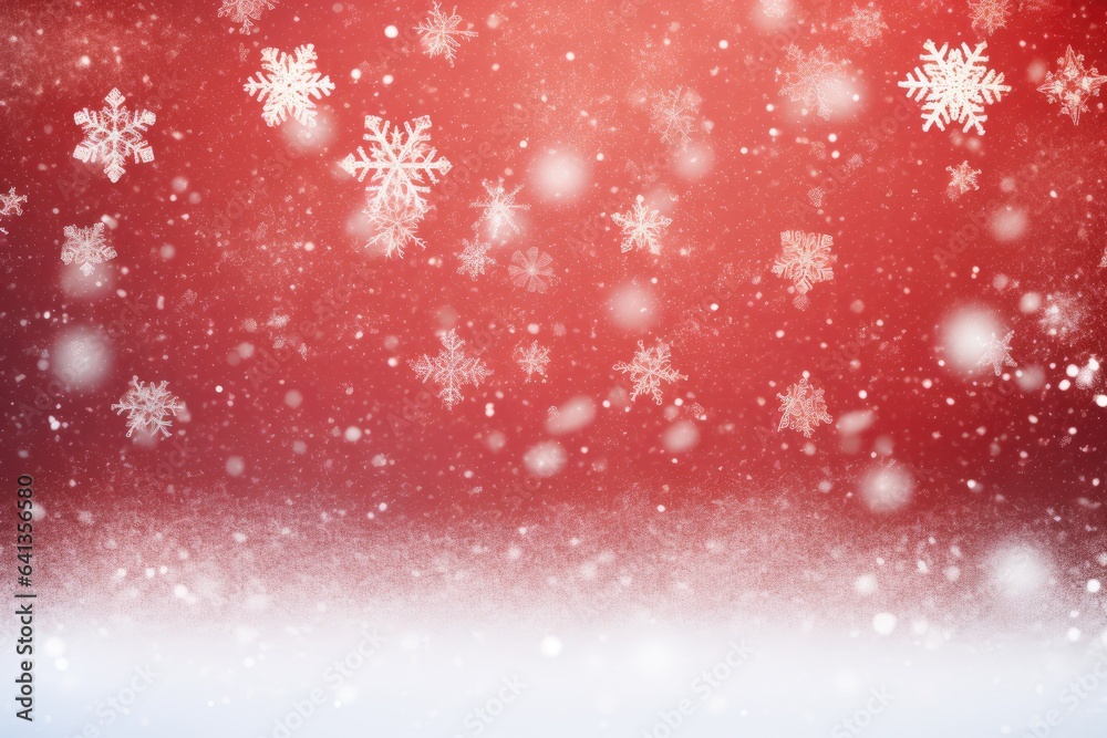 Red winter, Christmas (New Year) background with snowflakes Red winter, Christmas (New Year) background with snowflakes