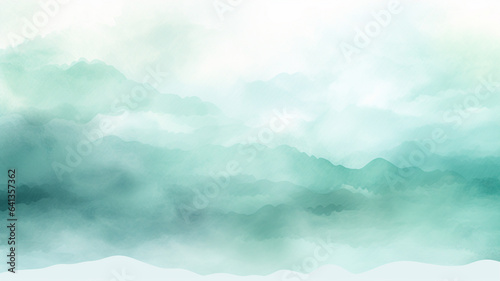 Watercolor Backgrounds  Gentle Pale Green and White