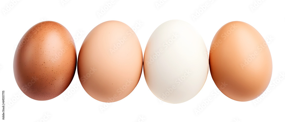 Eggs isolated on transparent background. Top view. PNG format Eggs isolated on transparent background. Top view. PNG format