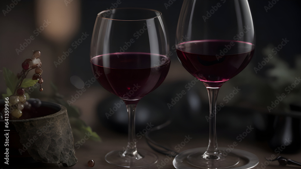 , wineglass, red wine, beverage