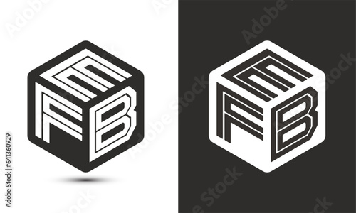 EFB letter logo design with illustrator cube logo, vector logo modern alphabet font overlap style. photo