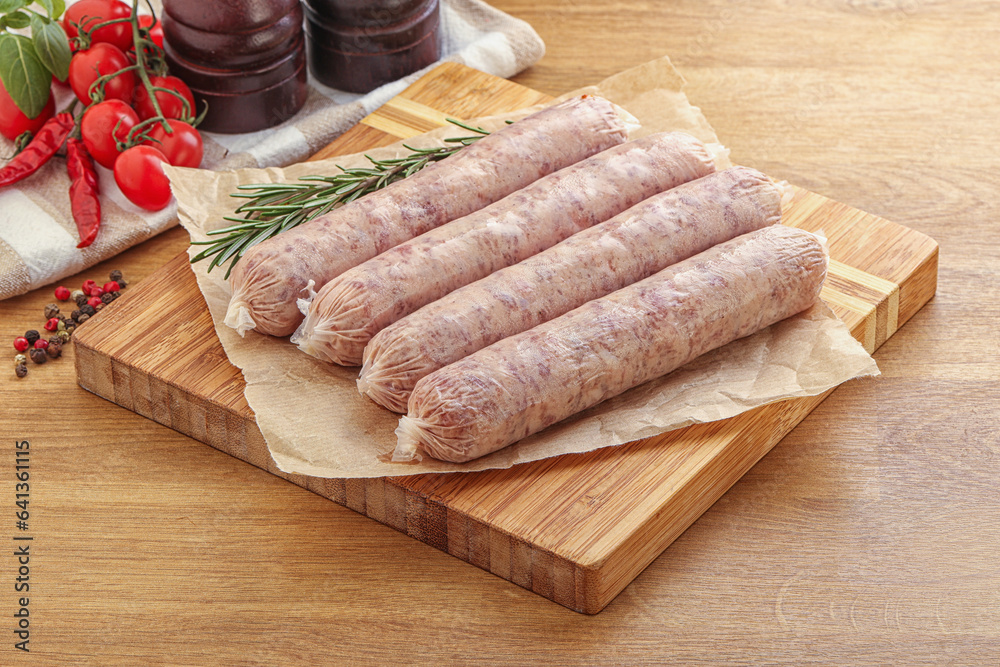 Raw pork sausages for grill Raw pork sausages for grill