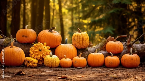 Fall Pumpkin Wonderland Background.