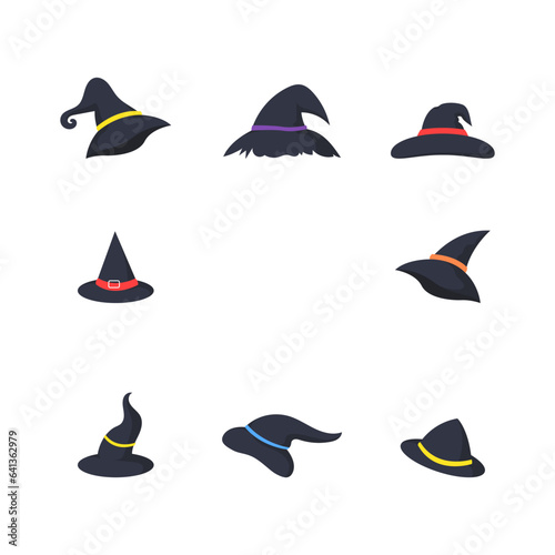 Black witch hat illustration