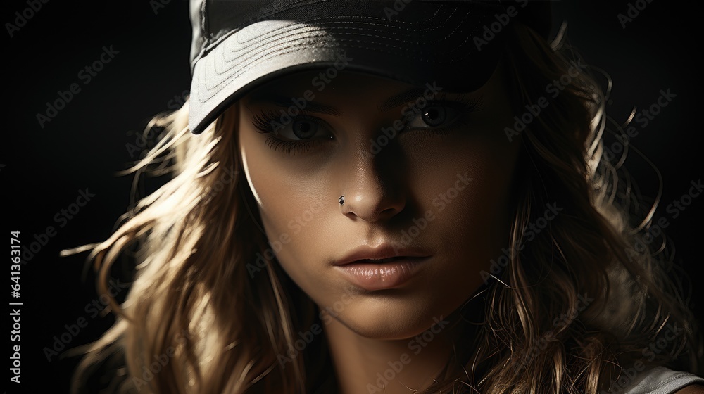 Beautiful female tennis player. Generative AI Beautiful female tennis player. Generative AI
