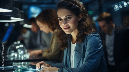 Young Scientists from Various Ethnicities Completing Internship in a Modern High Tech Laboratory..