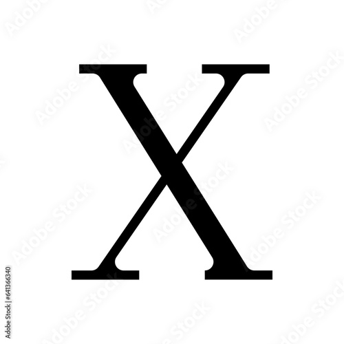 Roman numeral number 10 icon symbol