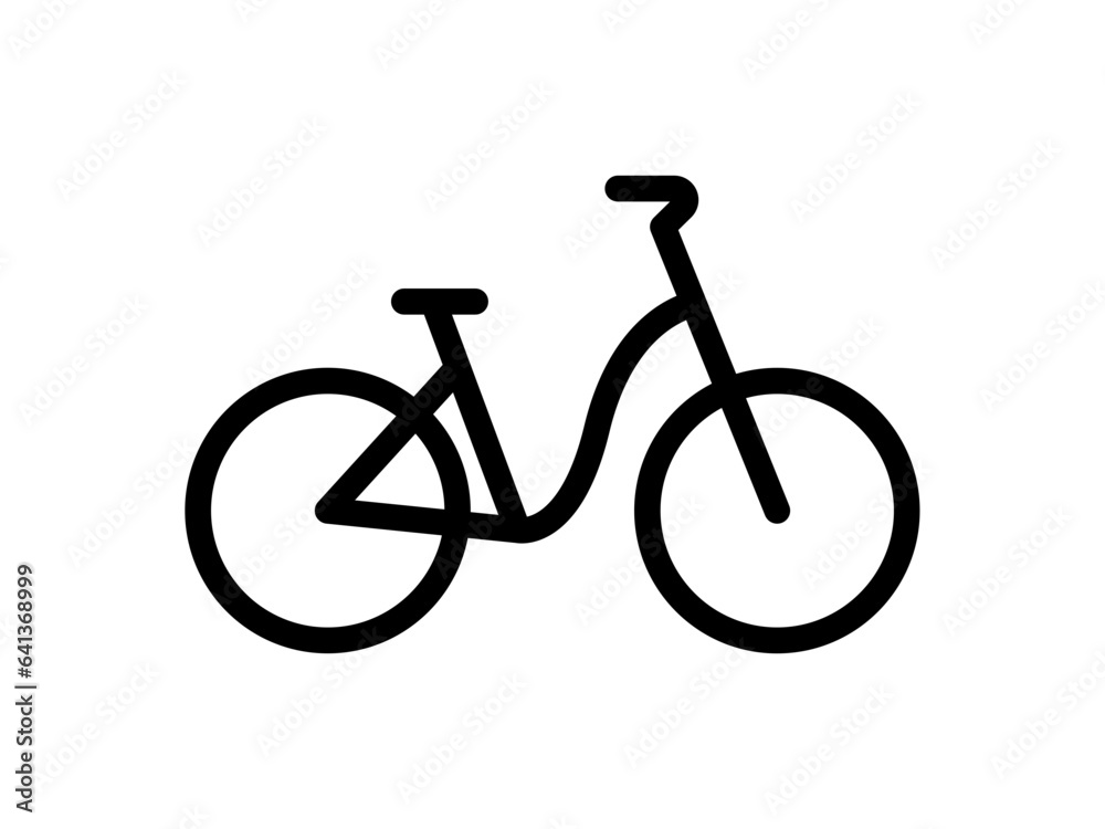 Vector bicycle icon. High quality black line icon. Vector bicycle icon. High quality black line icon.