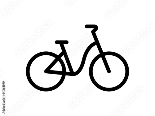 Vector bicycle icon. High quality black line icon.