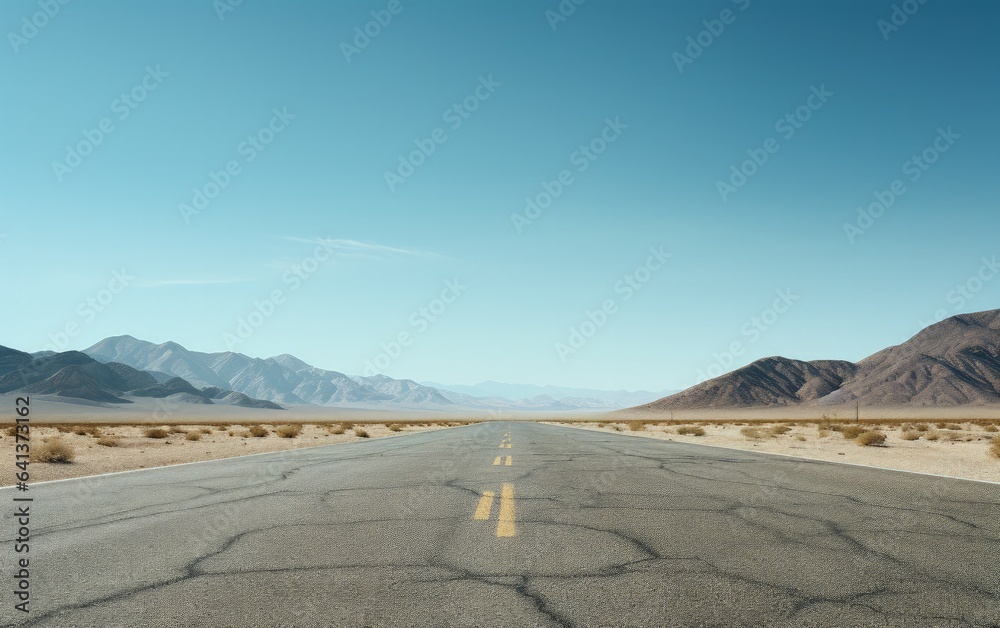 Desert landscape with road