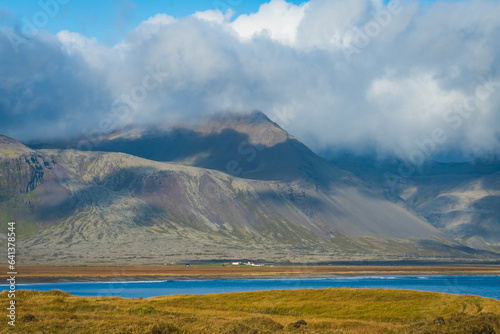 Obraz na płótnie Landscape of the church of Búdakirkja (Iceland) w salonie