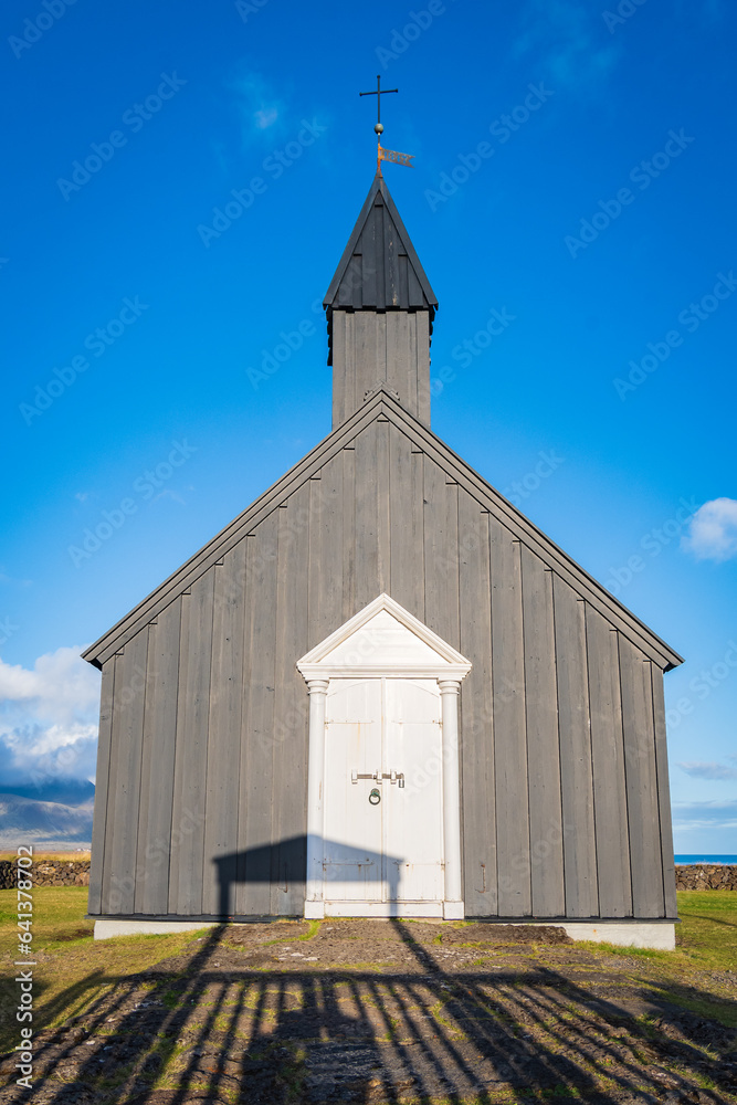 Landscape of the church of Búdakirkja (Iceland)