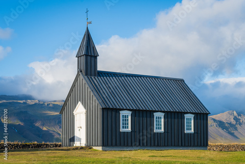 Landscape of the church of Búdakirkja (Iceland)