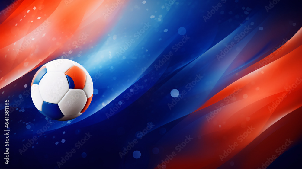 Naklejka premium Netherland national team fotballball, soccer, sport, game, vector, symbol, icon, illustration, sports, red, gold, 3d, play, business, goal, flag, cup, competition