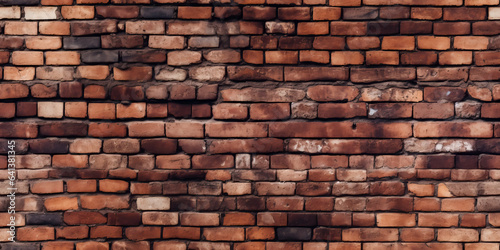 Red brick wall texture  Seamless pattern.