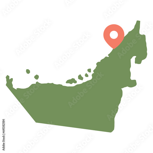 united arab emirates map
