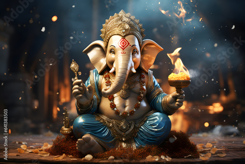 Elephant Diwali AI generated art