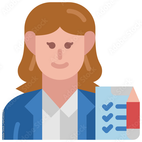 secretary flat icon