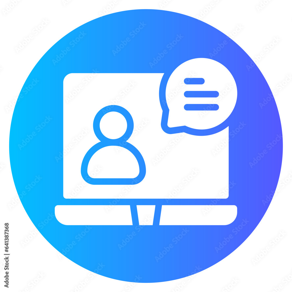 online meeting gradient icon online meeting gradient icon