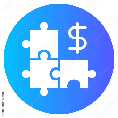 puzzle gradient icon