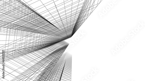 Architectural background 3d rendering 3d illustration