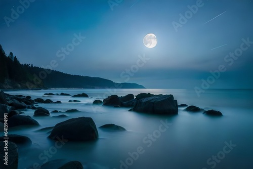 moon over the sea