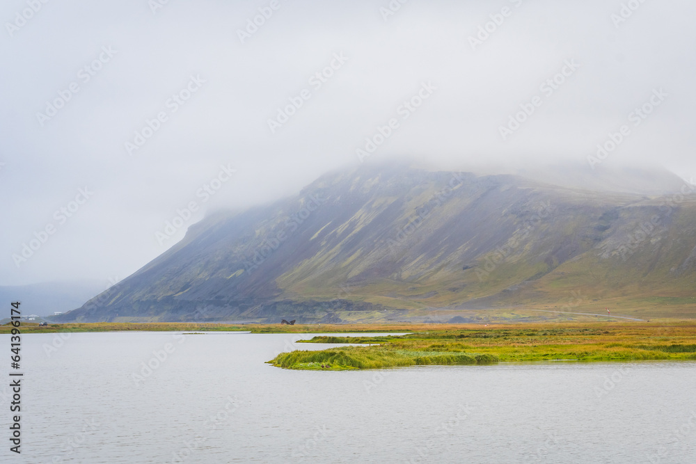 Landscape of the Skadsvik Beach (Iceland)