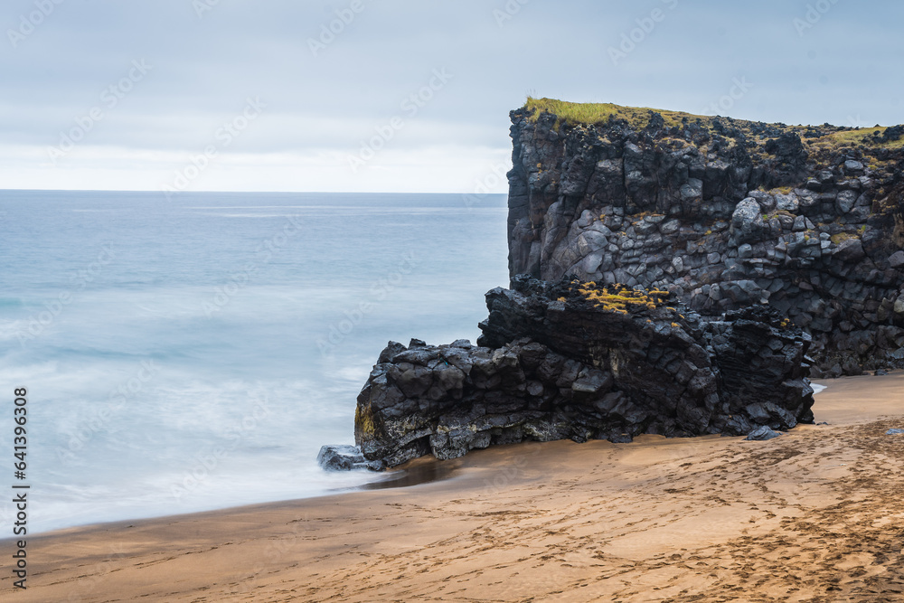 Landscape of the Skadsvik Beach (Iceland)