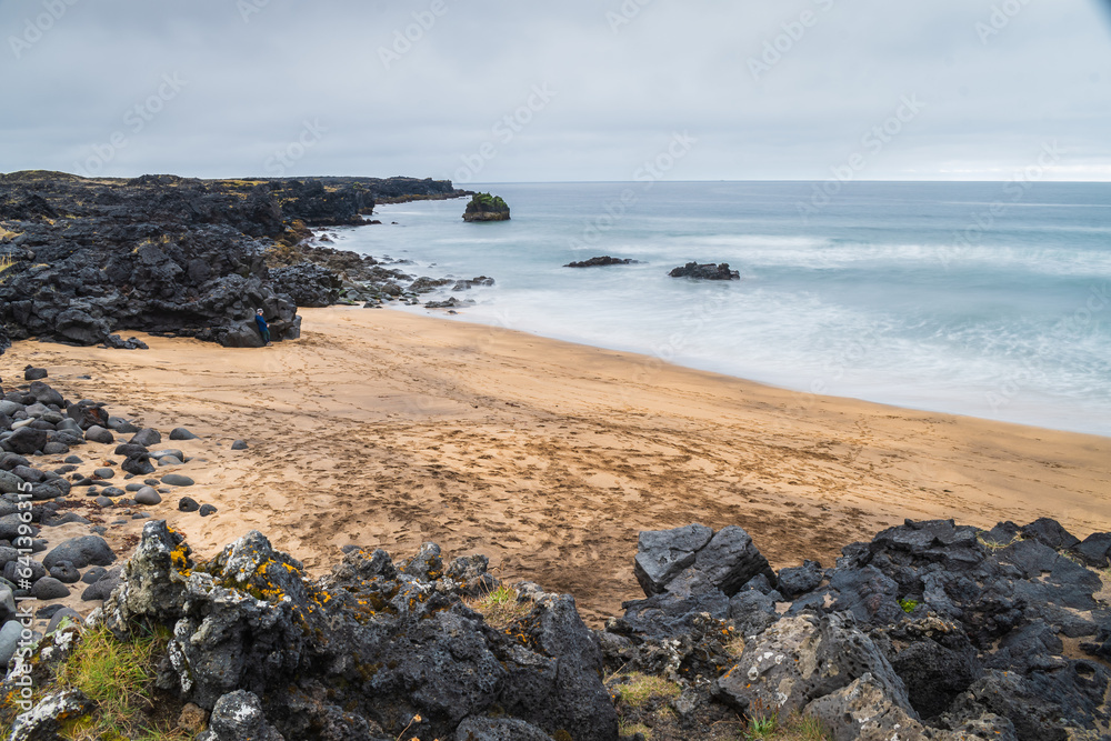 Landscape of the Skadsvik Beach (Iceland)