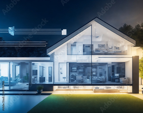 Futuristic Smart Home: Advanced Technology and Stylish Living © Mojo