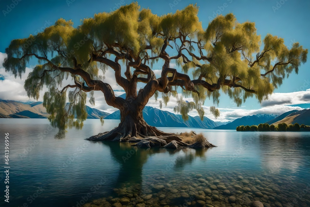 Beautiful tree inside the Lake
