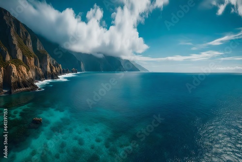 beautiful seascape panorama. Composition of nature