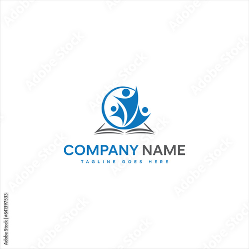 youth foundation logo creative people education logo concept