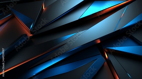Wallpaper Mural 3D abstract background hd fluid black, orange, green,  blue, liquid style, colrs, modern colors Torontodigital.ca