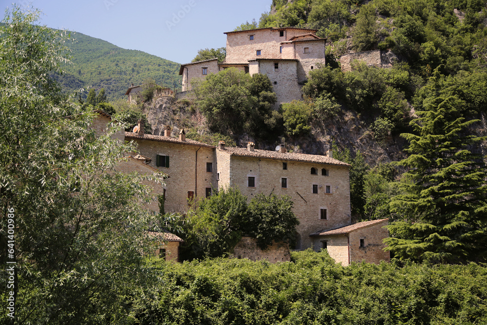 Small village in the hills of Umbria, Italy