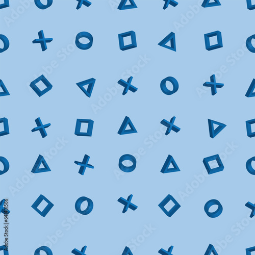 game icon pattern in a soothing blue tone