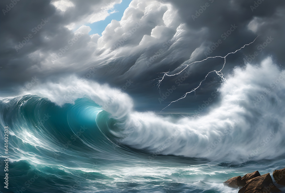 rip current. The high and violent sea waves. Capturing the Majesty of ...