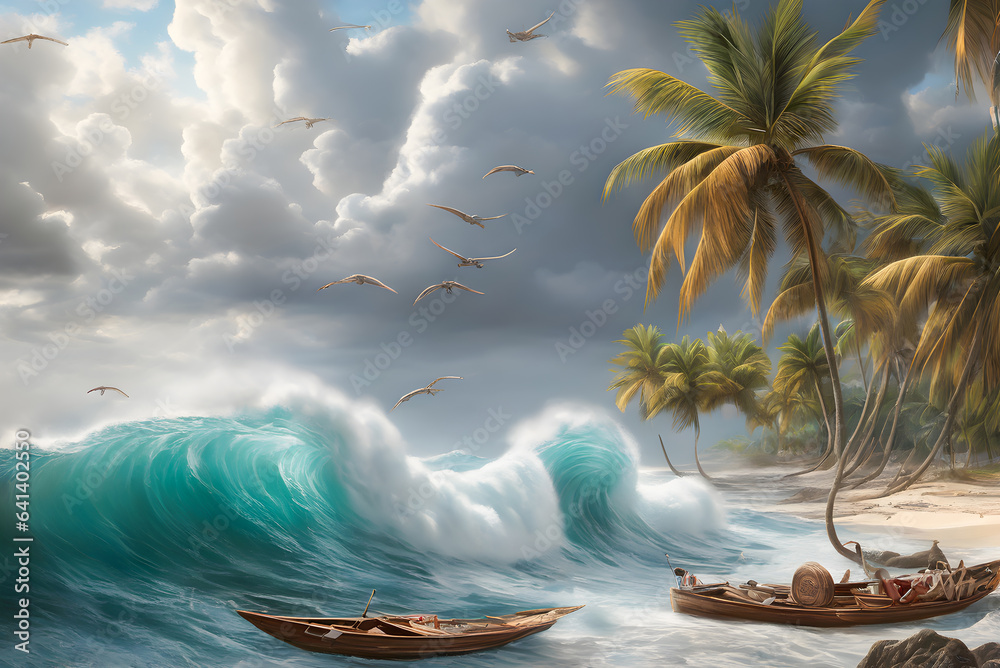 rip current. The high and violent sea waves. Capturing the Majesty of ...