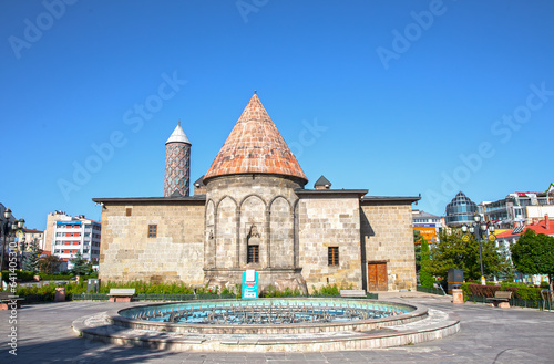 Obraz na płótnie Historical Yakutiye Madrasa. (Turkish; Yakutiye Medresesi) It is one of the symbols of Erzurum. It is visited by thousands of domestic and foreign tourists every year. w salonie