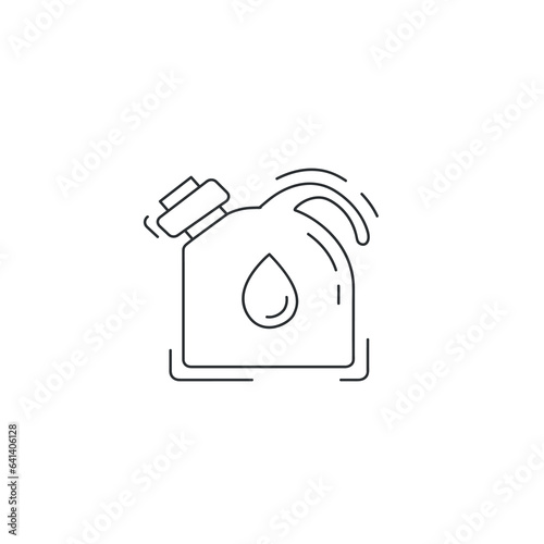petrol canister line icon, jerrycan thin line icon.