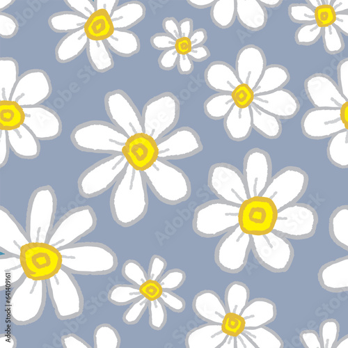 Seamless daisy pattern, creative printing, fabric screening or background images of all kinds
vector work type
