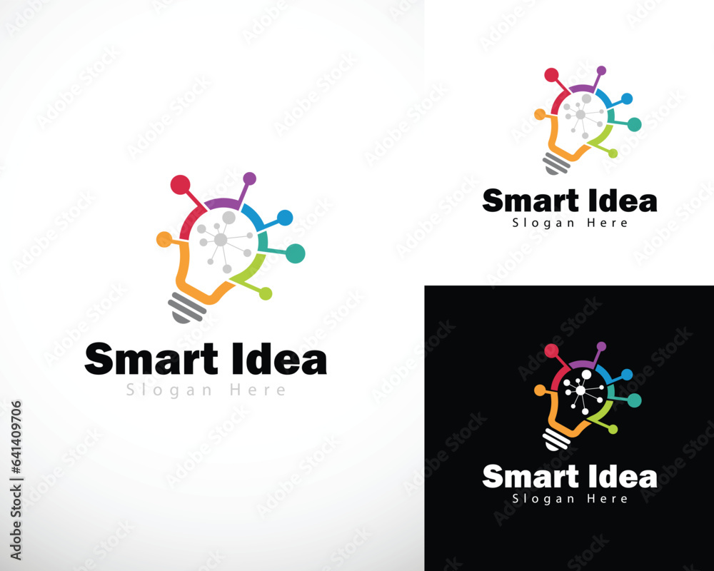 smart idea logo creative bulb connect design concept innovation brain technology network smart idea logo creative bulb connect design concept innovation brain technology network